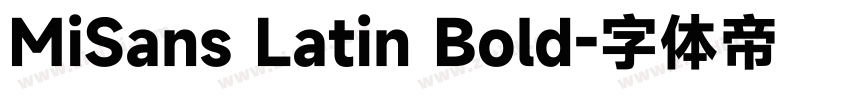 MiSans Latin Bold字体转换